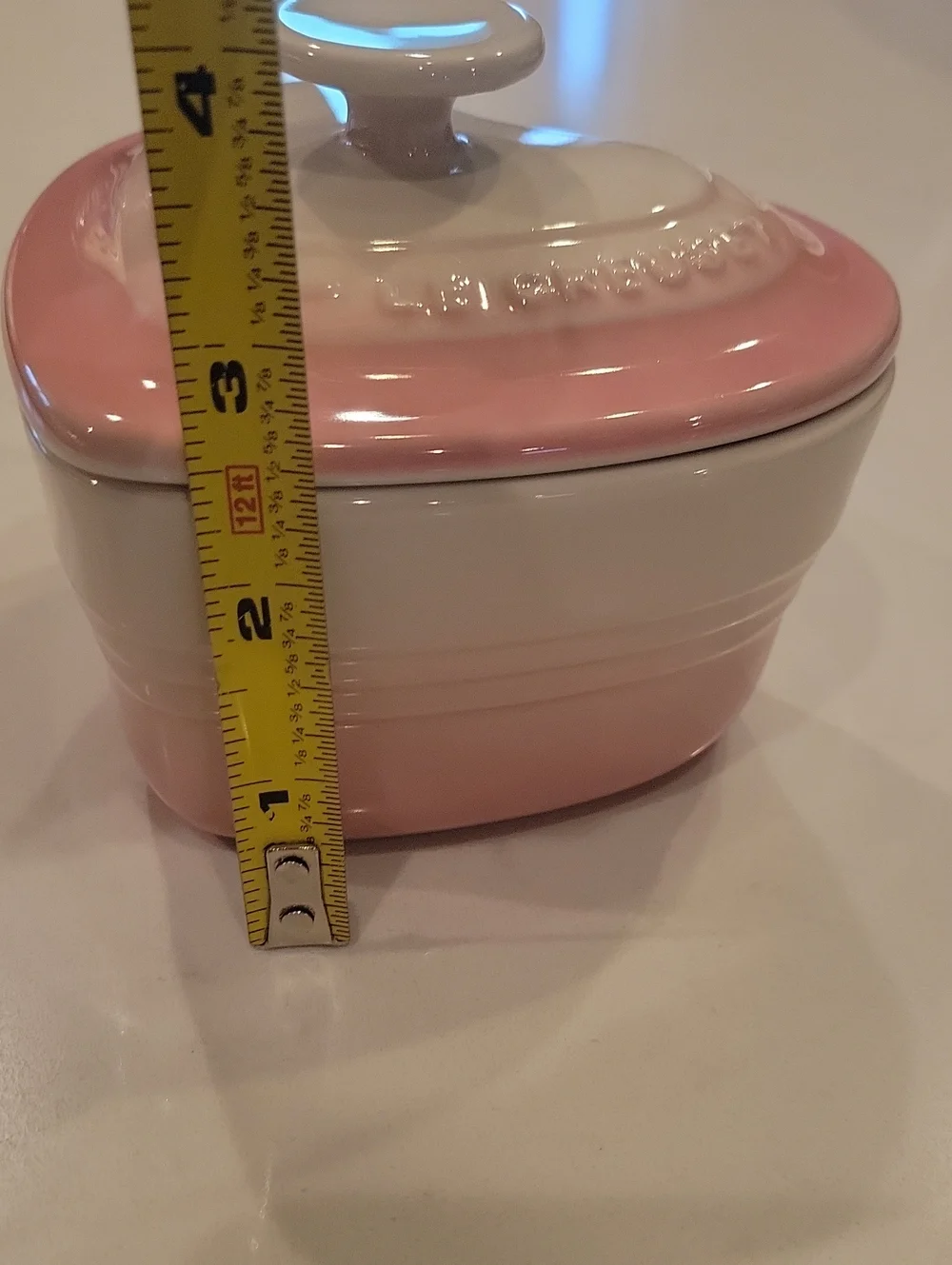 Le Creuset Retired & Rare Large Powder Pink Heart Cocotte